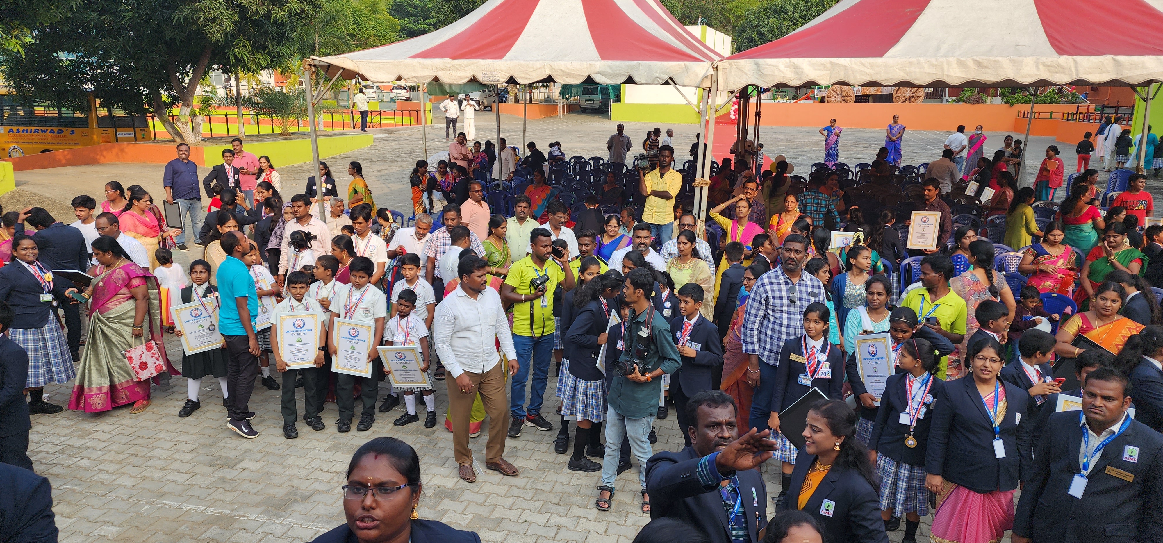 WORLD RECORD ATTEMPT BY STAFF & STUDENTS OF ASHIRWAD'S INTERNATIONAL SCHOOL. 133 ASHIRWADIAN'S RECITING 133 CHAPTERS (ADHIKARAM) OF THIRUKKURAL IN 66 MINUTES.