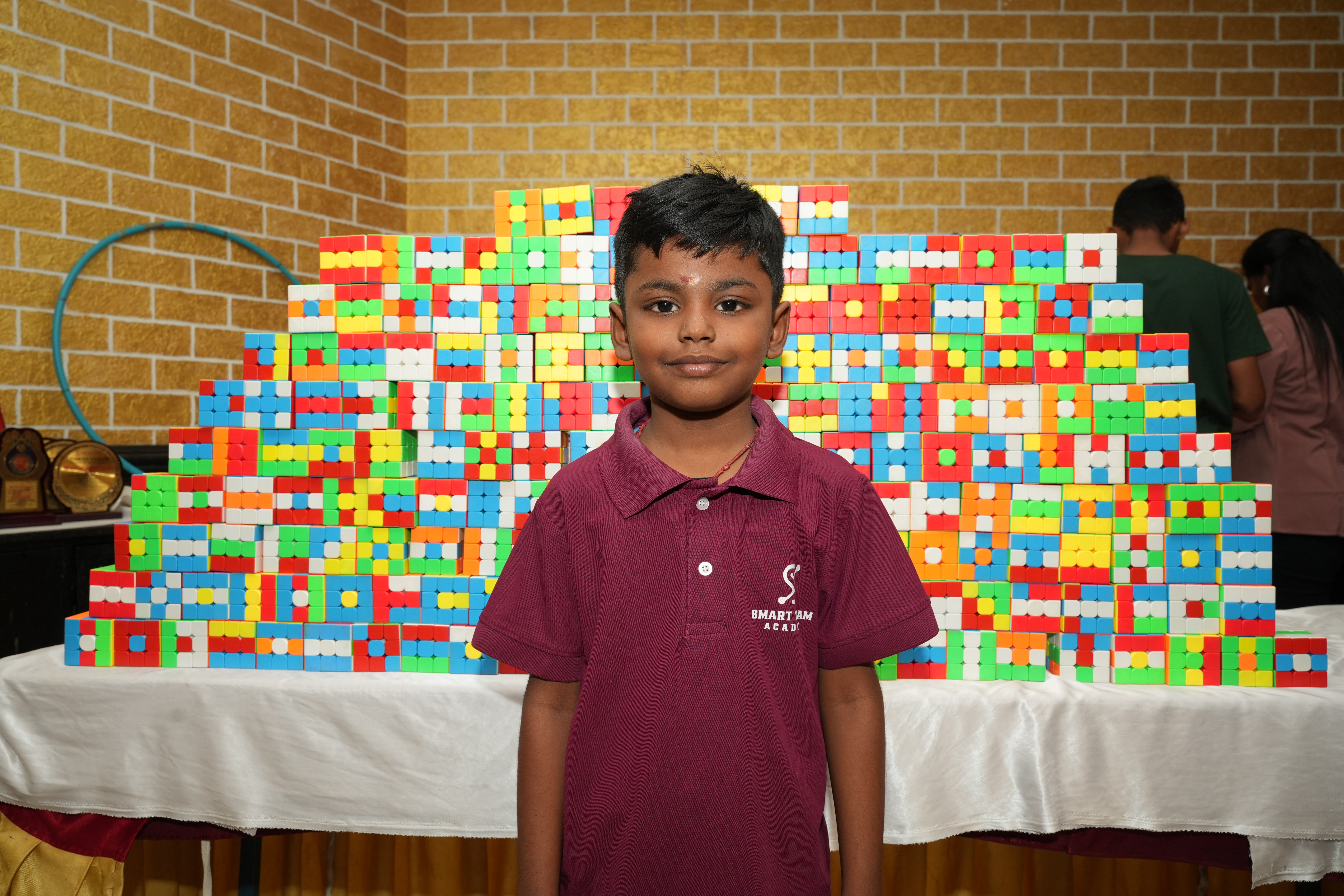 World Youngest Kid to create 195 Country Flags in 195- 3*3 Rubik's Cube in least time.
