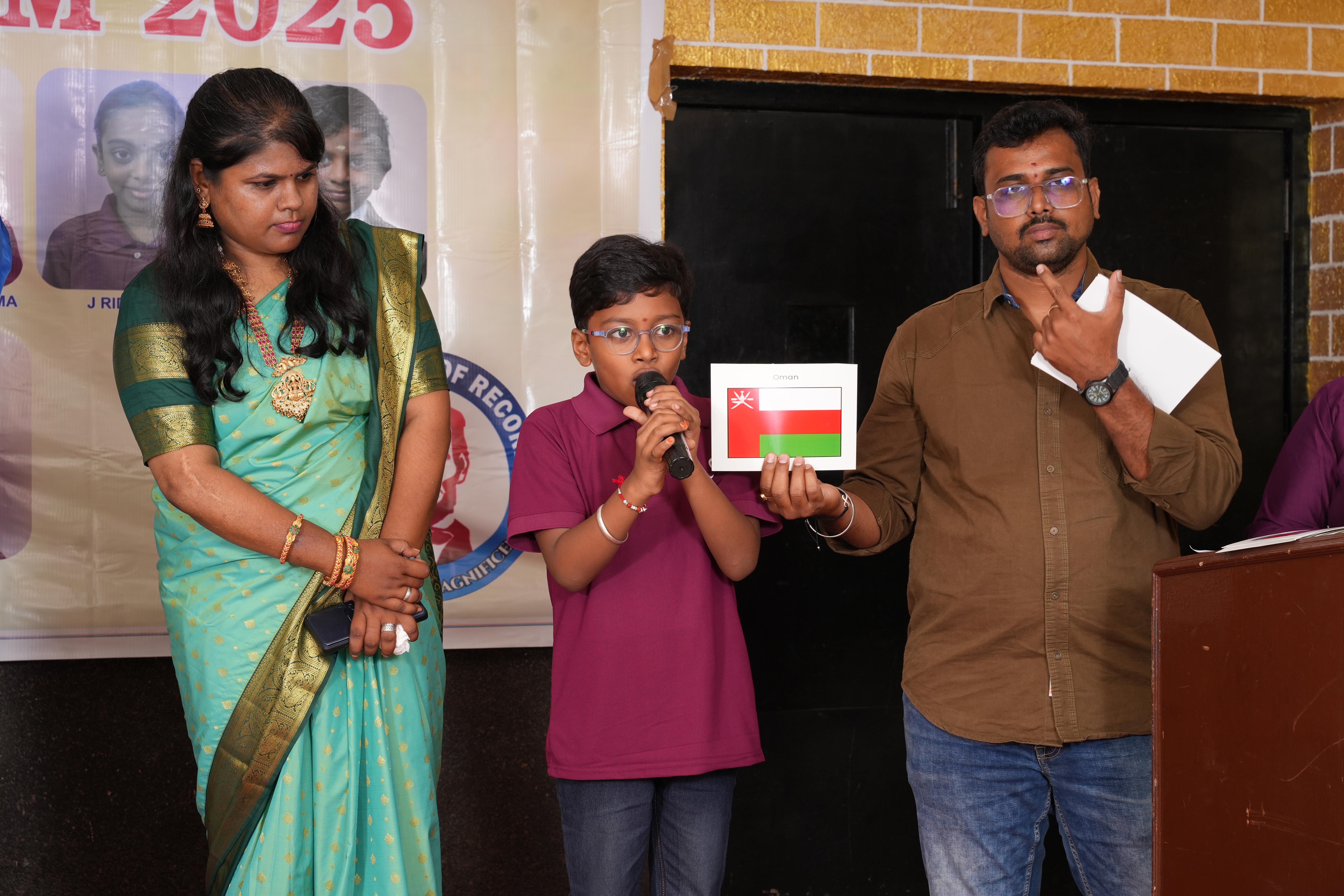 World youngest kid to have an amazing memory prodigy to create a world record by reciting 195 country names along with the capital, national symbol and official language by identifying 195 Country Flags in least time.