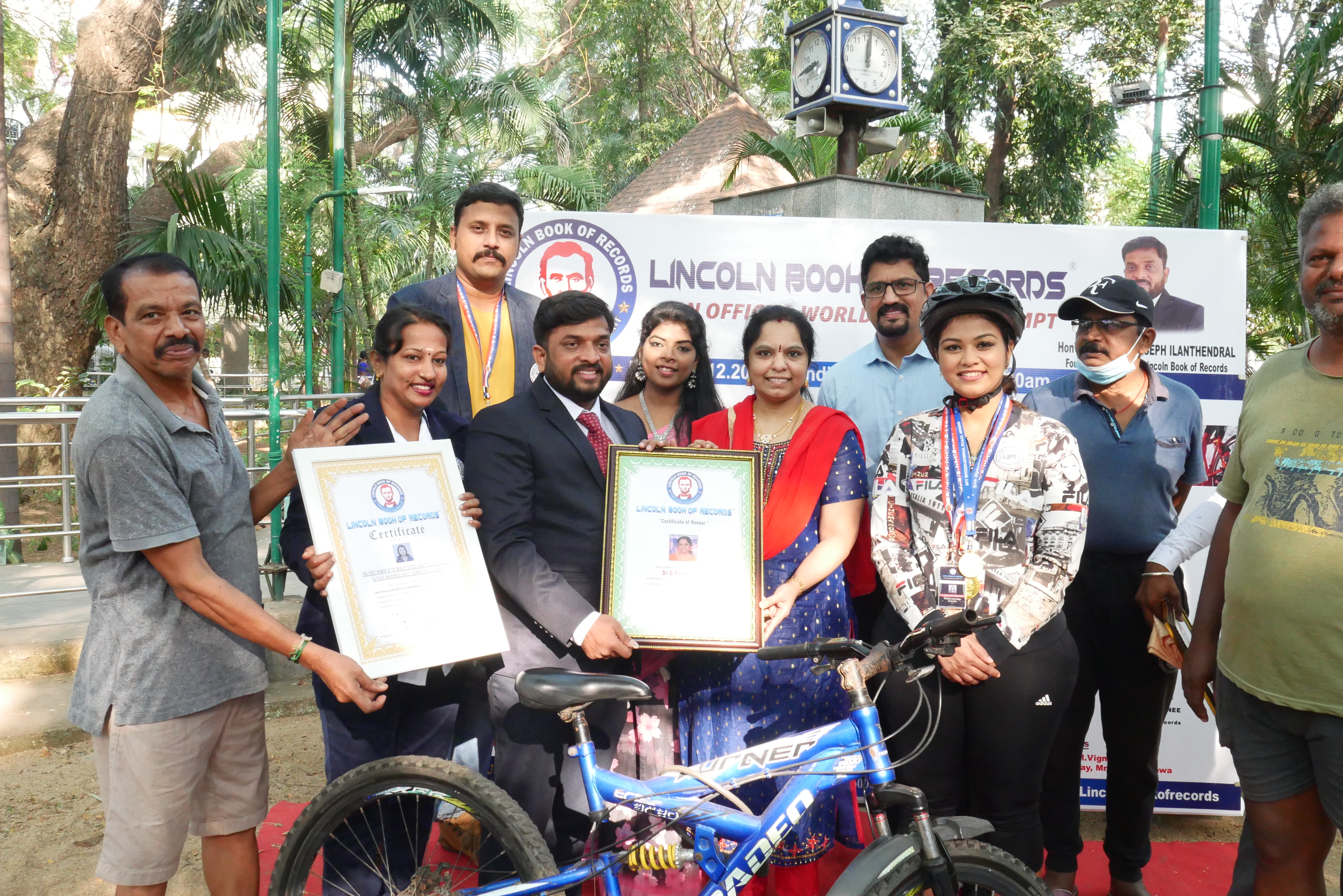 The first woman in the world to ride a bicycle for 100 days to raise awareness about the Meniere’s Disease.