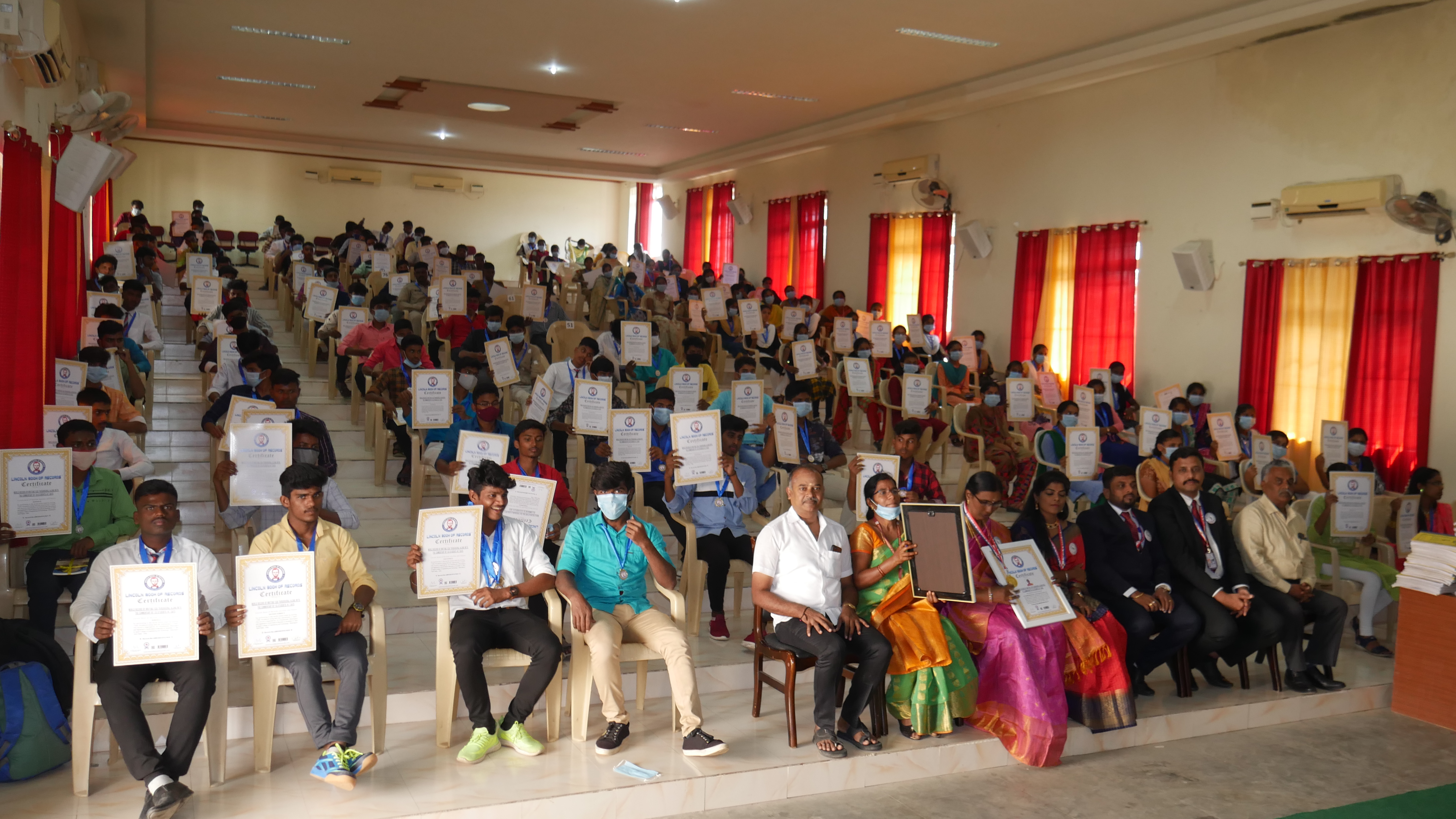 World record by writing 1330 ThirukKural along with  IT’S commentary by 133 students in 7 days