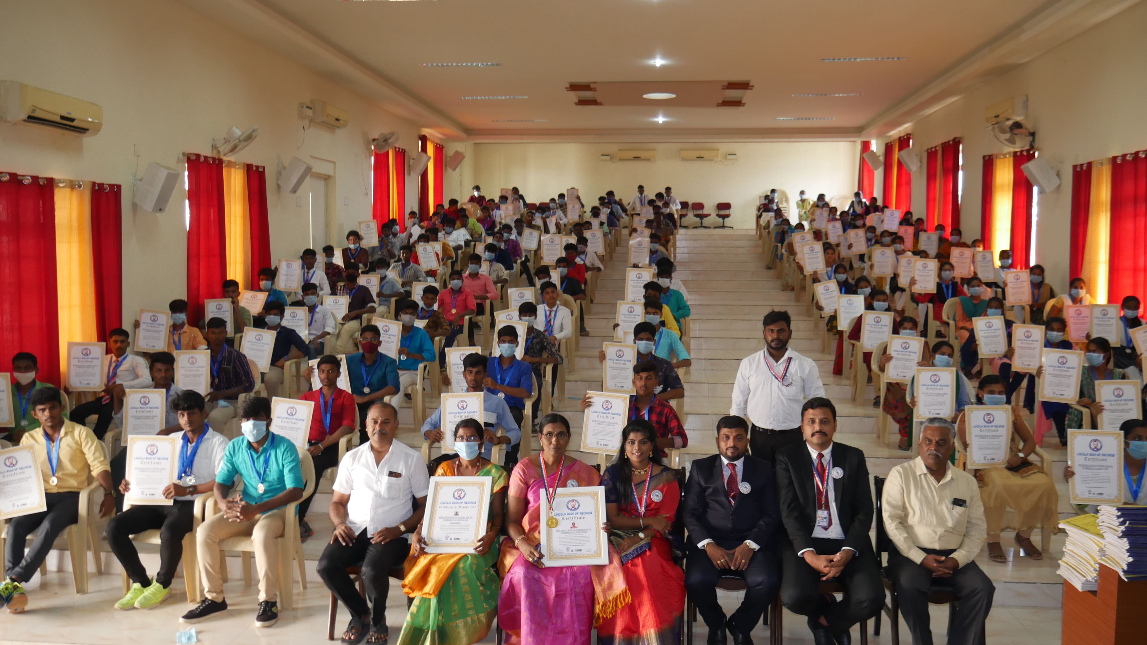 World record by writing 1330 ThirukKural along with  IT’S commentary by 133 students in 7 days