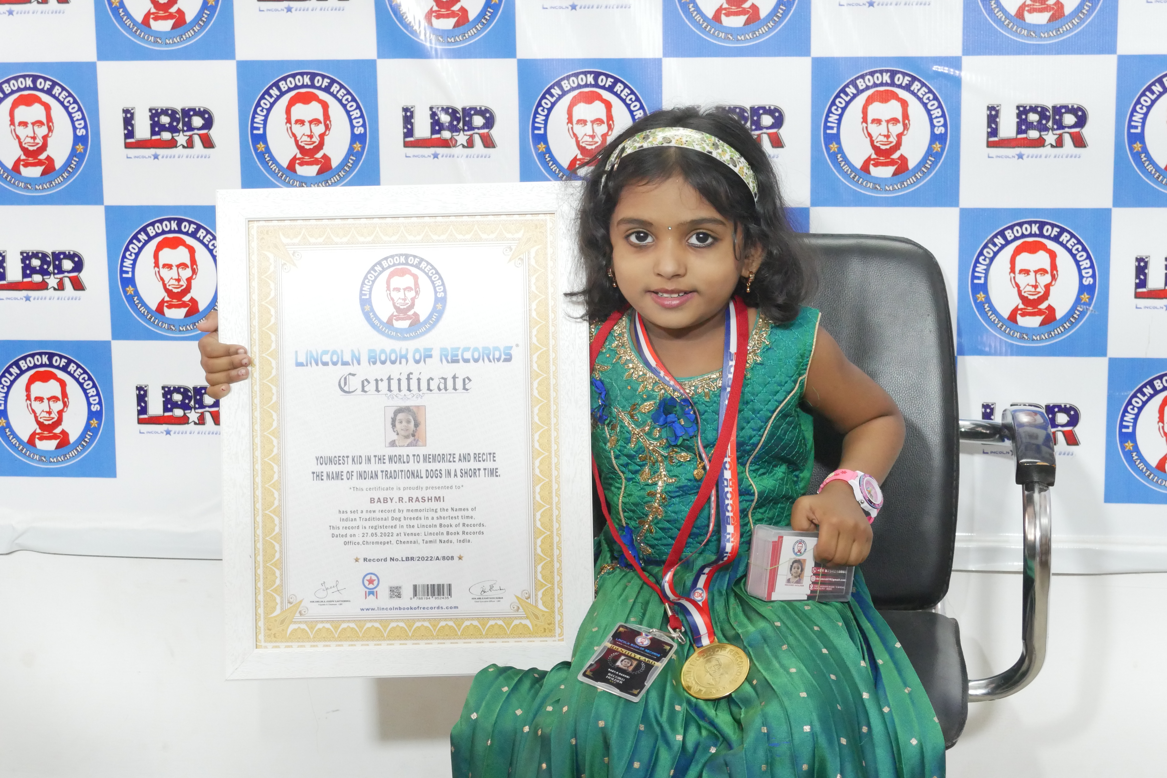 Youngest Kid in the world to memorize and recite  the name of Indian traditional dogs in a short time.