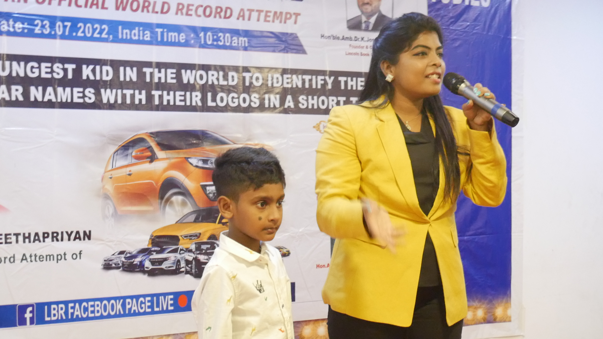 Youngest kid in the world to identify the  200 car names with their logos in a short time