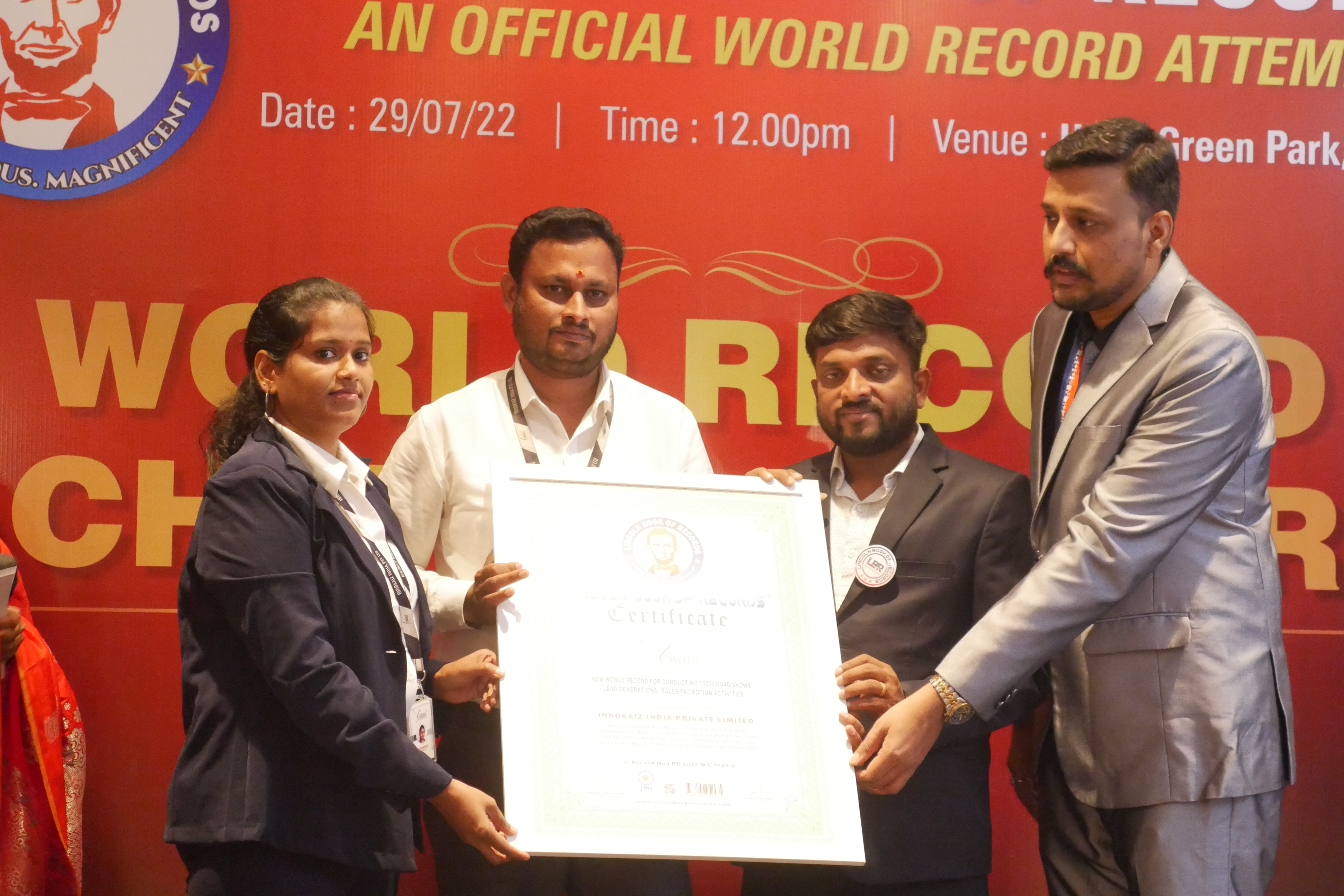 New World Record for Conducting 15250 Road Shows /  Lead Generations / Sales Promotion Activities