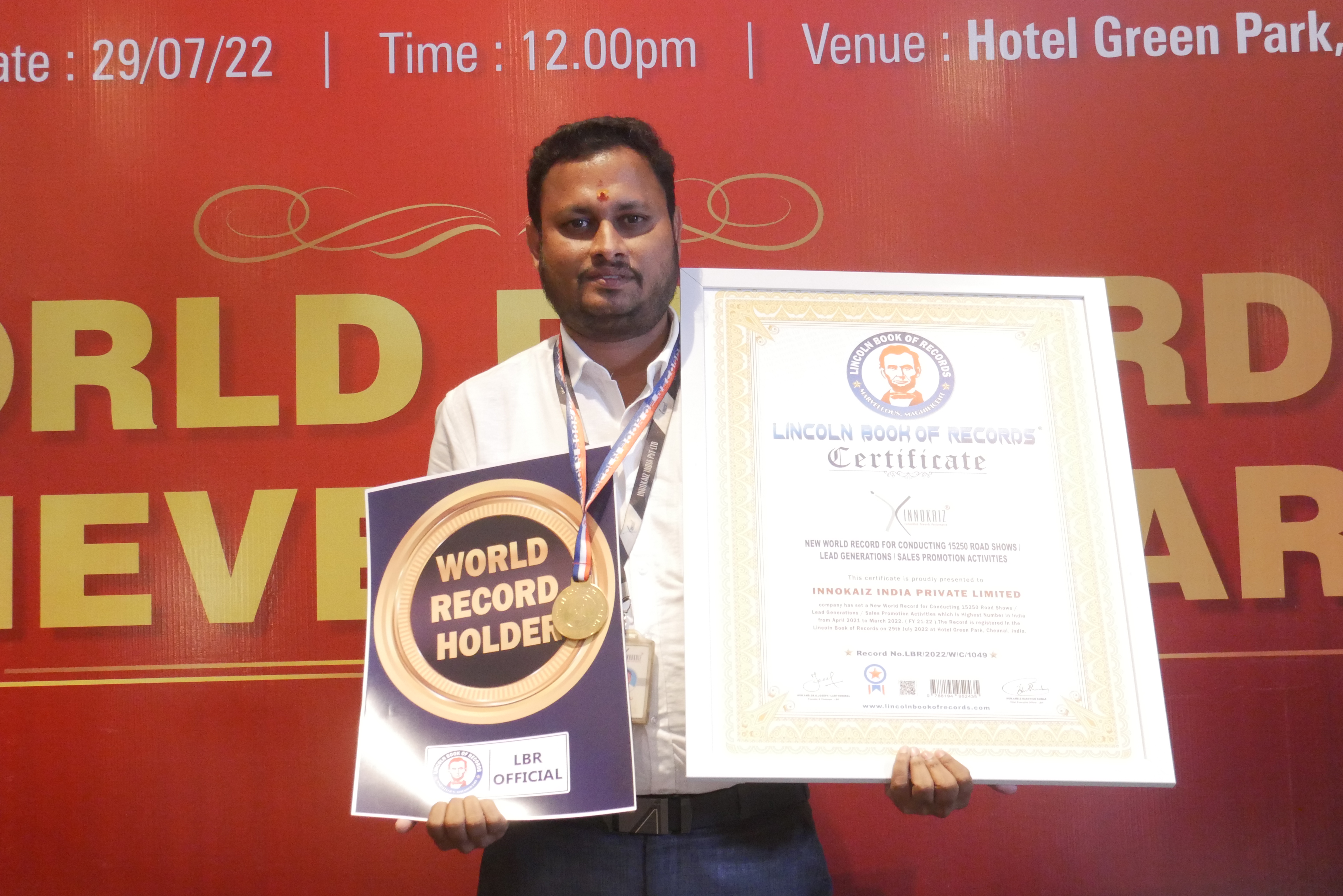 New World Record for Conducting 15250 Road Shows /  Lead Generations / Sales Promotion Activities