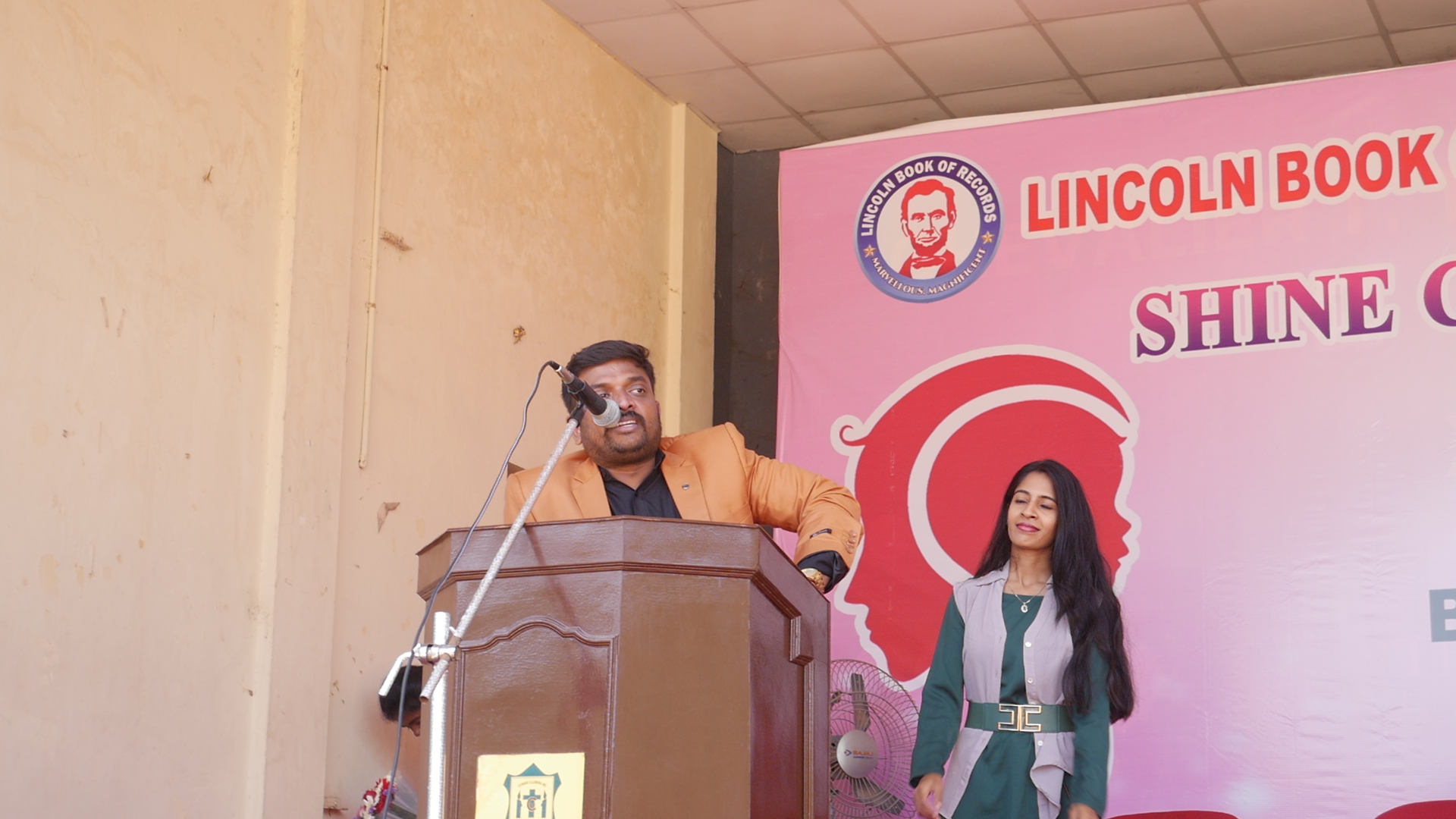 2023 female students unitedly flaunting at "The Women Empowerment  Logo" on the occasion of International Women's Day of 2023.