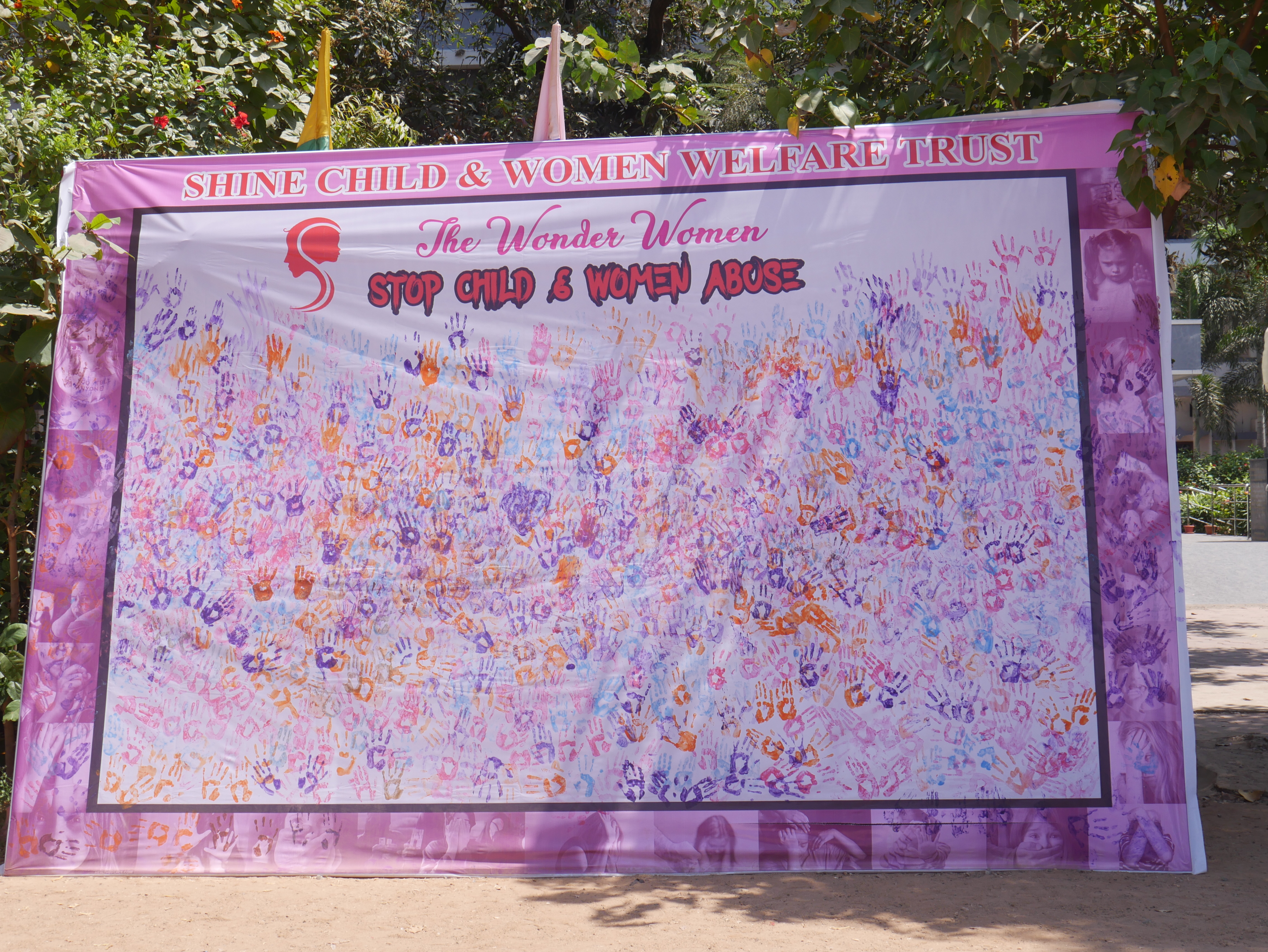 2023 female students unitedly flaunting at "The Women Empowerment  Logo" on the occasion of International Women's Day of 2023.