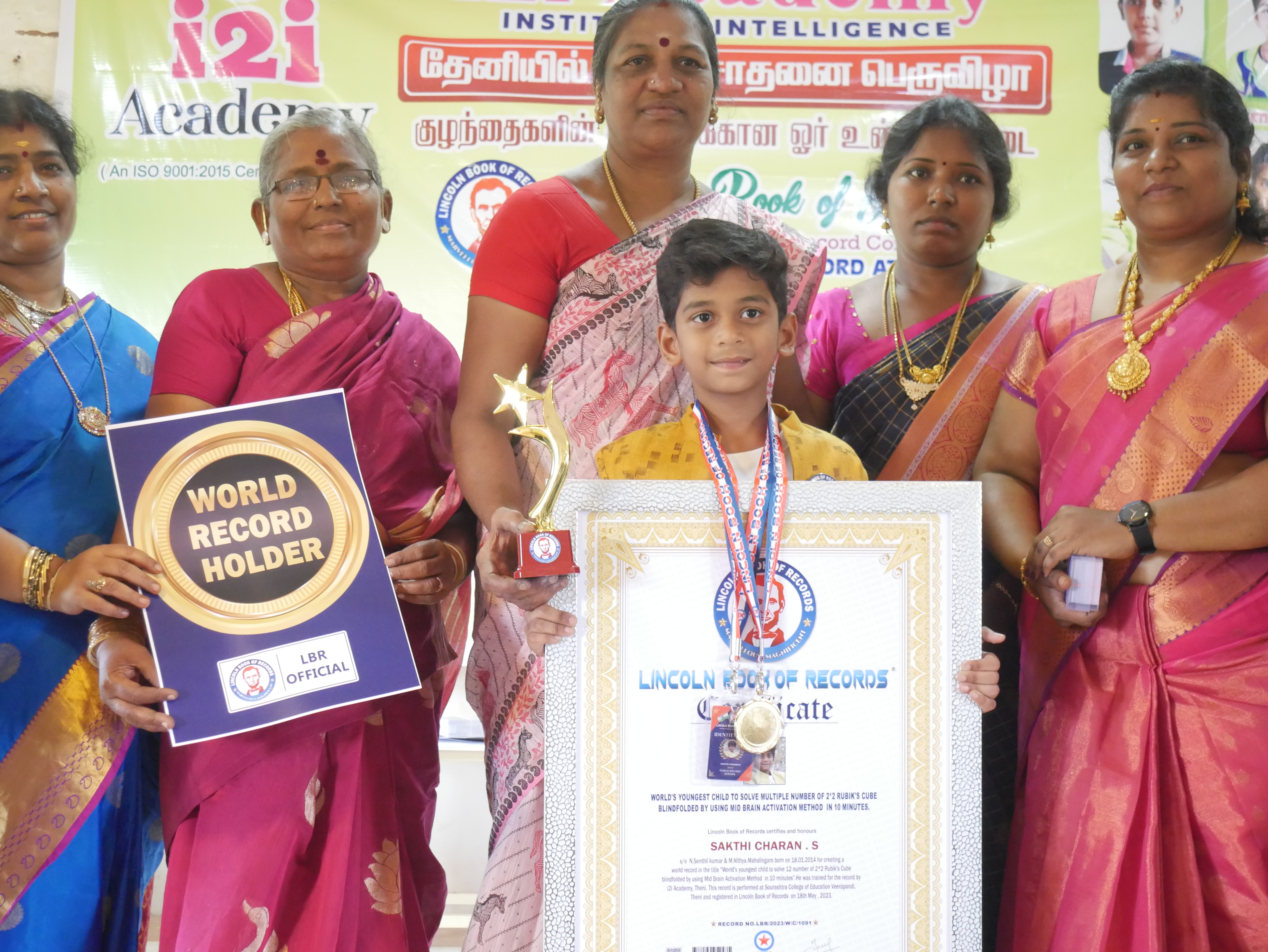 World's youngest child to solve multiple number of 2*2 Rubik's Cube  blindfolded by using Mid Brain Activation Method  in 05 minutes.
