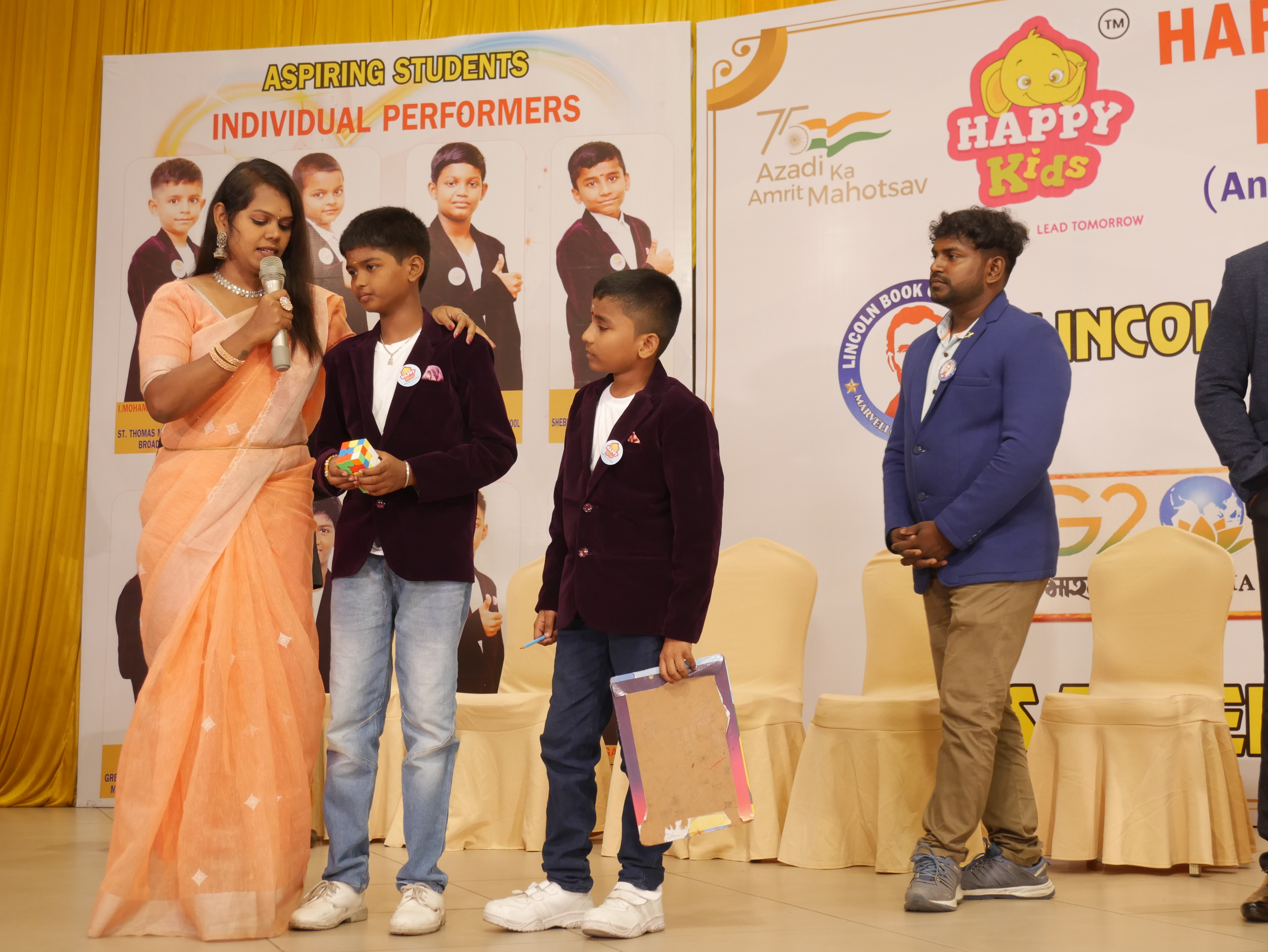 "World record by solving 100 sums in abacus method by blindfolded using  Mid Brain Activation Technique in least time"