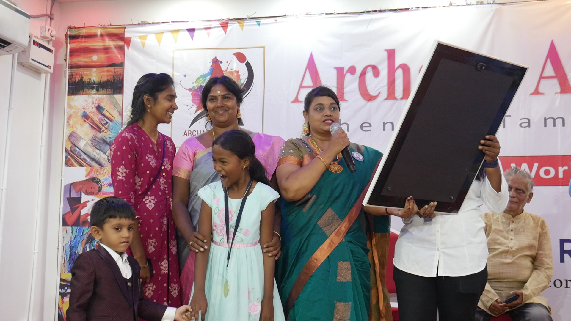 World Record by organising 76 drawings under the topic  " Chithiram Pesuthadi" and participating in "International Cultural Fest 2023-24".