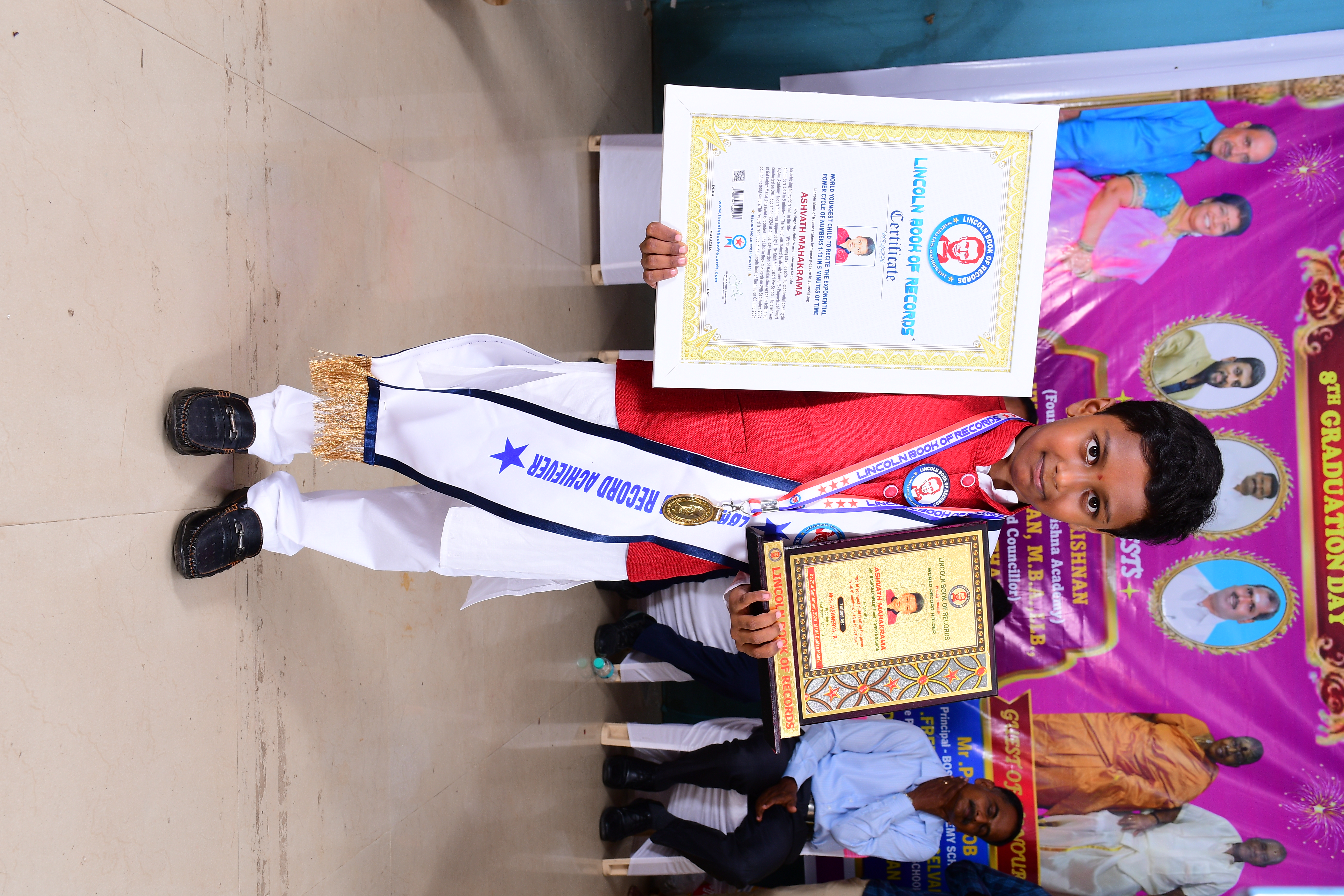 World youngest child to recite the exponential power cycle of numbers 1-10 in 3 minutes of time.