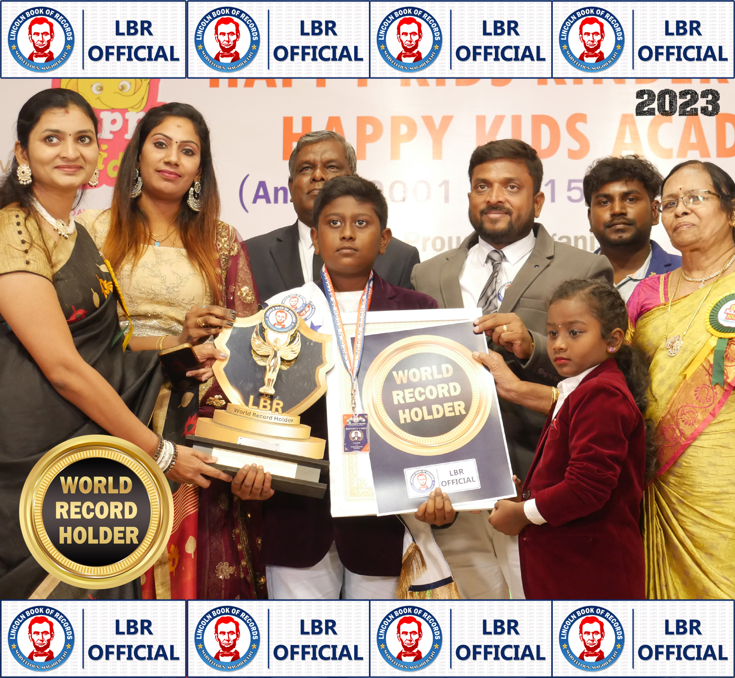 "World record by solving 81 - 3*3 Rubik’s cube and arranging them in  no.76 on occasion of our 76th independence day celebration by  blindfolded using Mid Brain Activation Technique in least time"