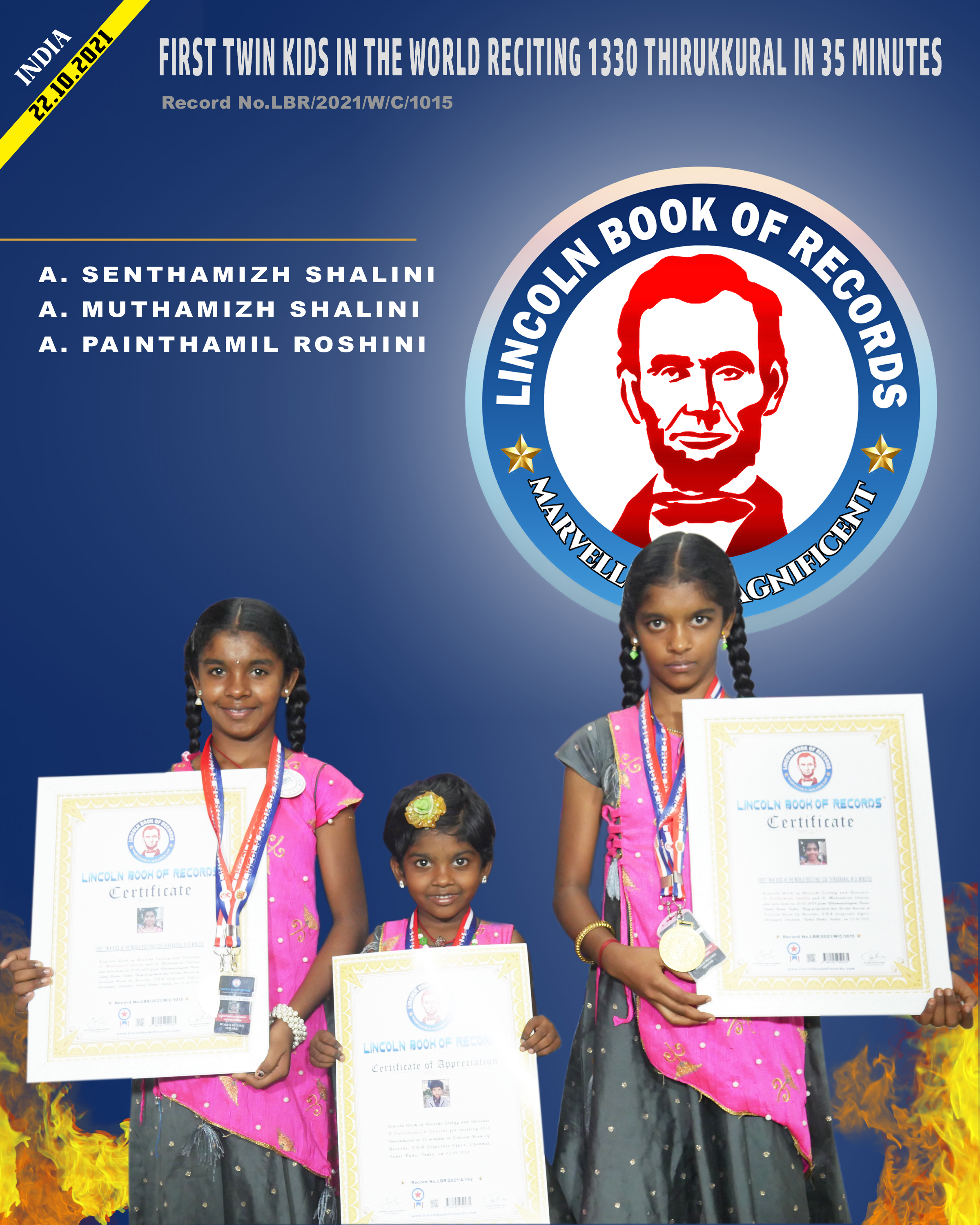 FIRST TWIN KIDS IN THE WORLD RECITING 1330 THIRUKKURAL IN 35 MINUTES