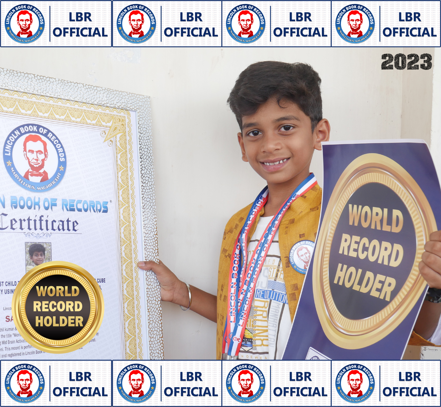 World's youngest child to solve multiple number of 2*2 Rubik's Cube  blindfolded by using Mid Brain Activation Method  in 05 minutes.